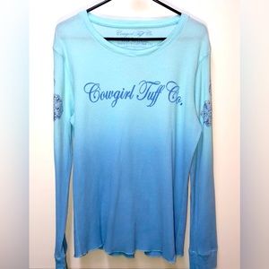 Cowgirl Tuff Co. long sleeve ombré shirt